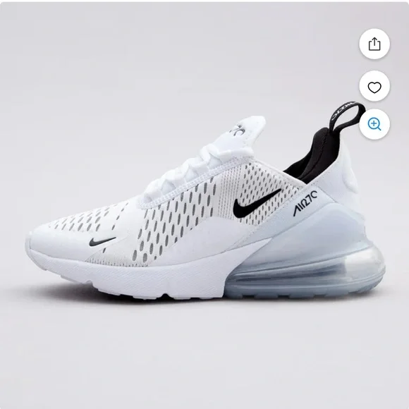 NIKE Air Max 270 youth 4.5 or women’s 6 white /black - Picture 2 of 16